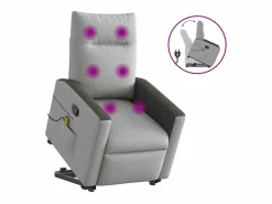 Hot Sillón de salón | Silla | Sillón de masaje reclinable de pie de tela nube SHL7192 Gris