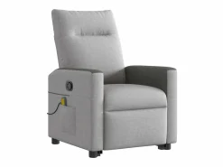 Hot Sillón de salón | Silla | Sillón de masaje reclinable de pie de tela nube SHL7192 Gris