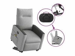 Hot Sillón de salón | Silla | Sillón de masaje reclinable de pie de tela nube SHL7192 Gris