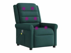 Sillón de salón | Silla | Sillón de masaje reclinable de tela verde oscuro SHL5405