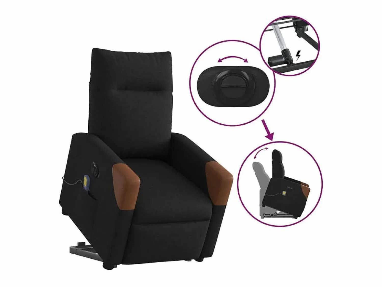 Online Sillón de salón | Silla | Sillón de masaje eléctrico reclinable elevable tela SHL7552 Sillón De Masaje