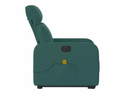 Sale Sillón de salón | Silla | Sillón masaje eléctrico reclinable elevable tela verde oscuro SHL5032 Sillón De Masaje