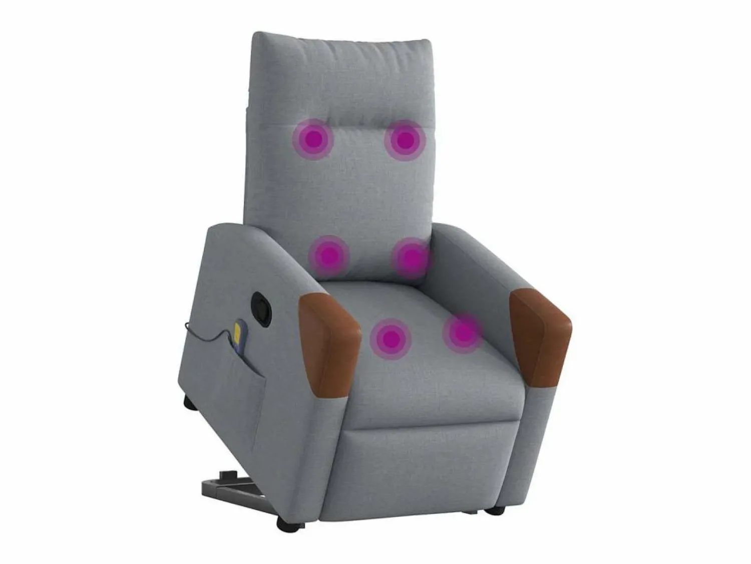 Clearance Sillón de salón | Silla | Sillón de masaje reclinable de pie de tela claro SHL7393 Gris