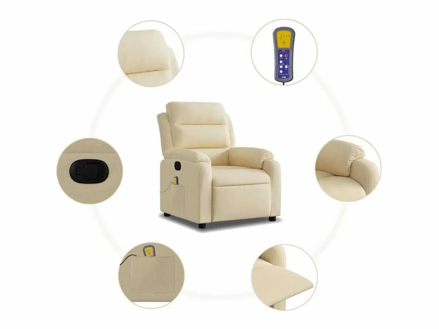 Sillón de salón | Silla | Sillón de masaje reclinable de tela SHL8258