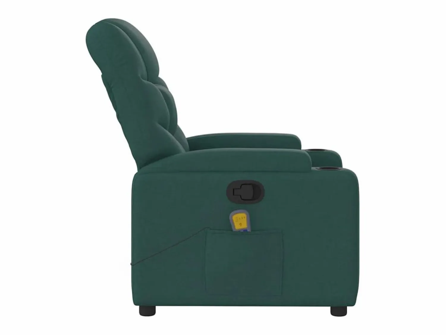 Sillón de salón | Silla | Sillón de masaje reclinable de tela verde oscuro SHL4163
