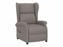 New Sillón de salón | Silla | Sillón orejero reclinable eléctrico tela taupe SHL5102 Sillón Relax
