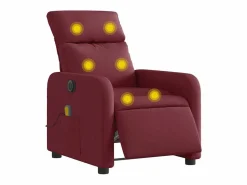 Outlet Sillón de salón | Silla | Sillón de masaje reclinable eléctrico tela tinto SHL4184 Rojo