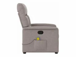 Sillón de salón | Silla | Sillón de masaje reclinable de tela gris taupé SHL9515
