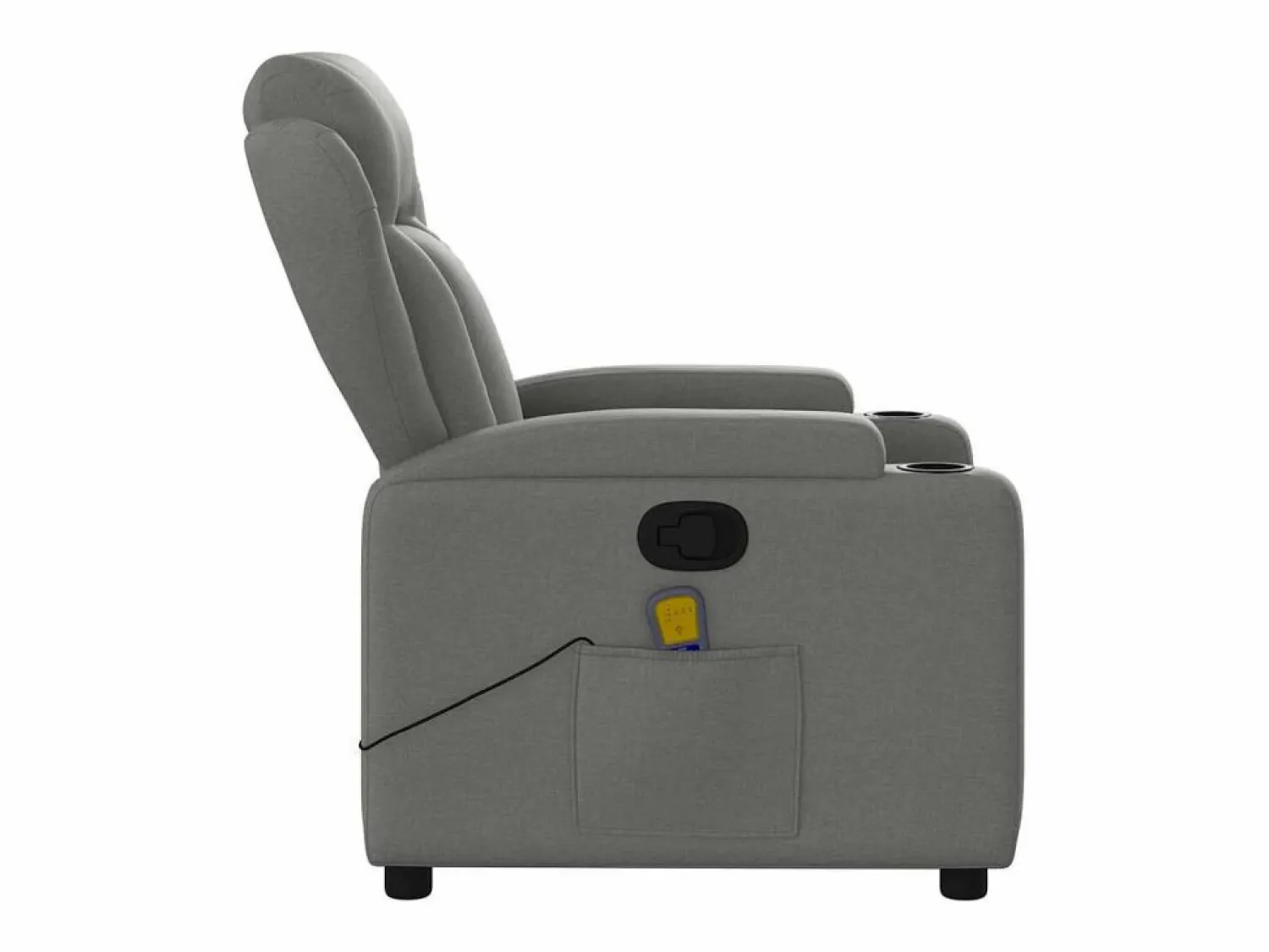 Sillón de salón | Silla | Sillón de masaje reclinable de tela gris oscuro SHL3764