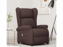 Sale Sillón de salón | Silla | Sillón orejero reclinable eléctrico de tela marrón oscuro SHL3871 Sillón Relax