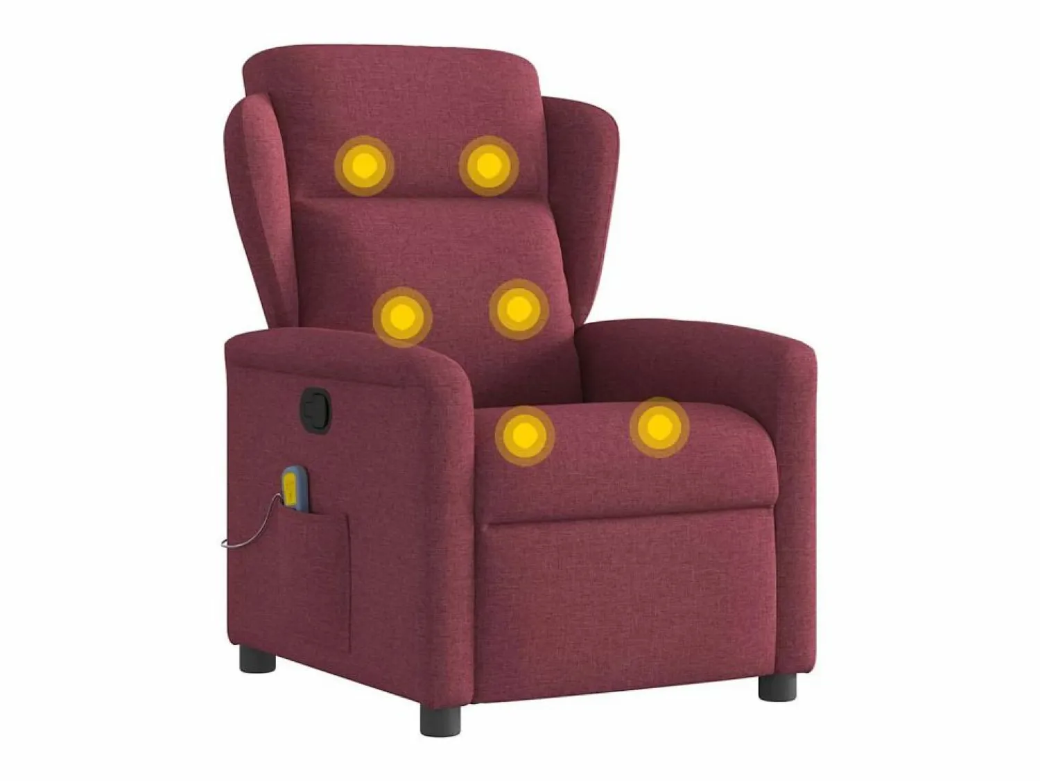 Sale Sillón de salón | Silla | Sillón de masaje reclinable de tela color vino tinto SHL9983 Rojo