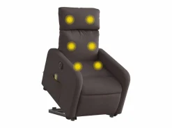 Online Sillón de salón | Silla | Sillón masaje eléctrico reclinable elevable tela marrón oscuro SHL8888 Sillón De Masaje