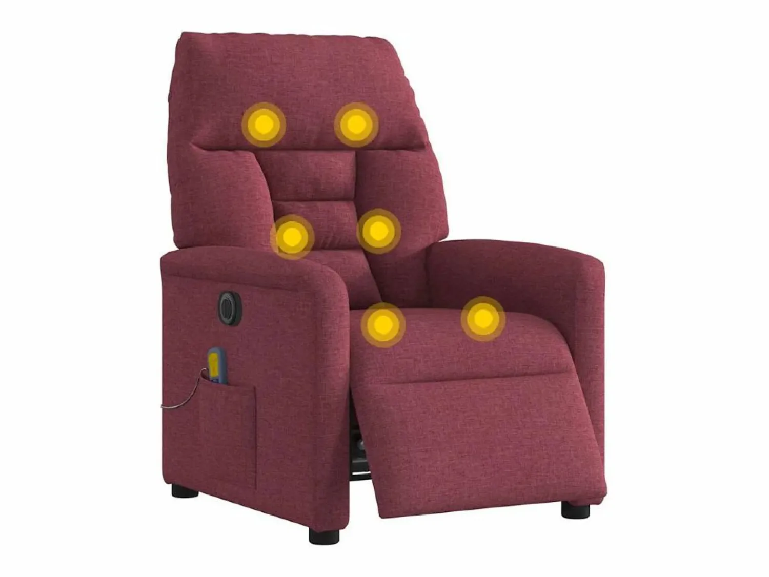 Sillón de salón | Silla | Sillón de masaje reclinable eléctrico tela tinto SHL7418 Sillón De Masaje