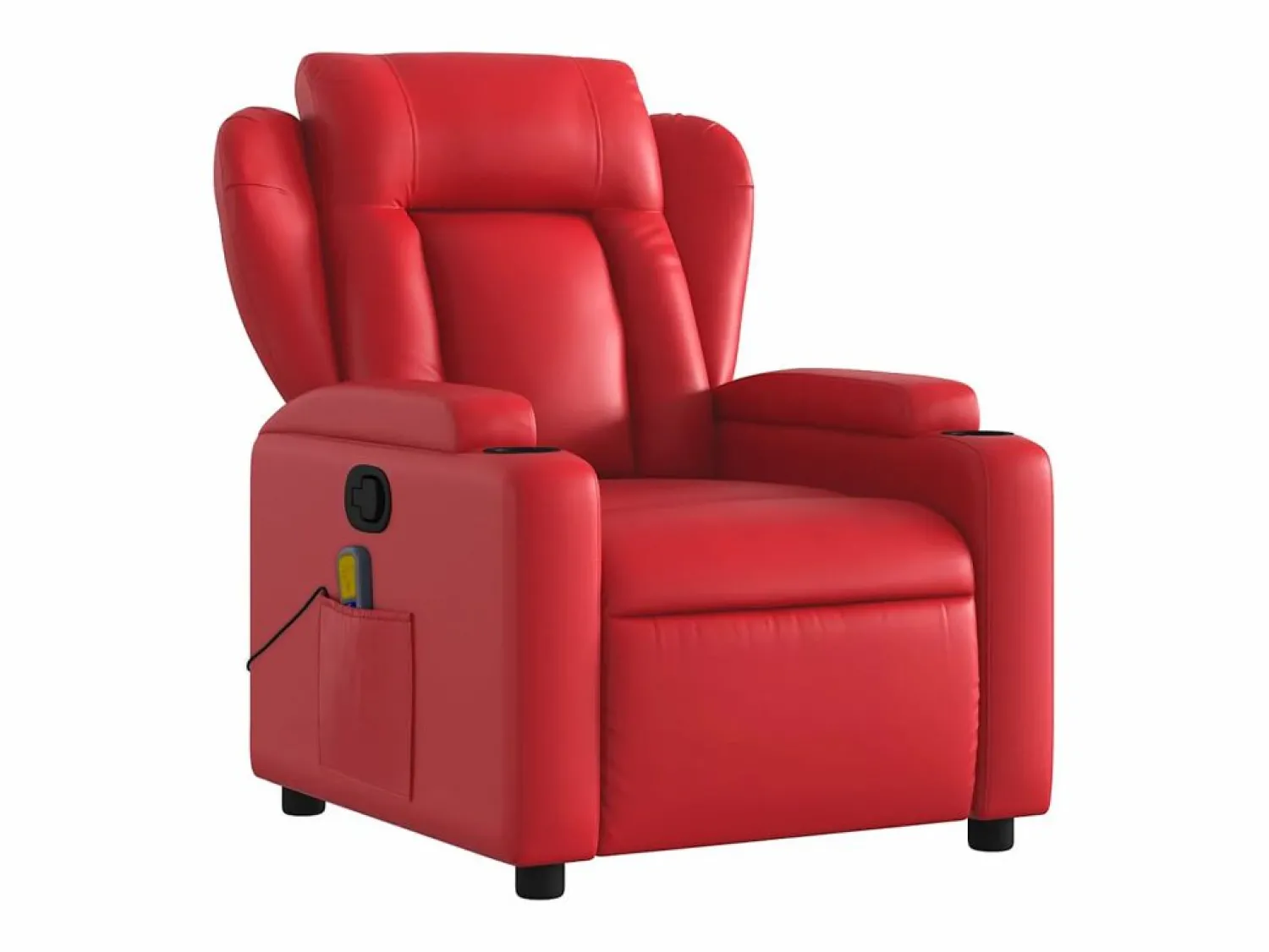 Sillón de salón | Silla | Sillón de masaje reclinable cuero sintético SHL5160 Rojo