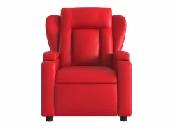 Sillón de salón | Silla | Sillón de masaje reclinable cuero sintético SHL5160 Rojo