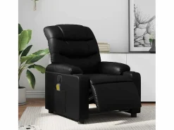 Outlet Sillón de salón | Silla | Sillón de masaje reclinable eléctrico cuero sintético SHL4849 Negro
