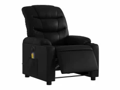 Outlet Sillón de salón | Silla | Sillón de masaje reclinable eléctrico cuero sintético SHL4849 Negro