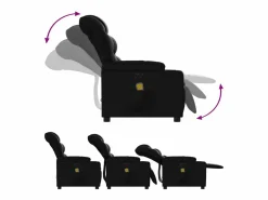 Outlet Sillón de salón | Silla | Sillón de masaje reclinable eléctrico cuero sintético SHL4849 Negro