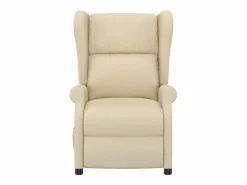 Discount Sillón de salón | Silla | Sillón orejero reclinable eléctrico tela blanco SHL7818 Crema