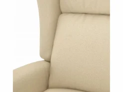 Discount Sillón de salón | Silla | Sillón orejero reclinable eléctrico tela blanco SHL7818 Crema