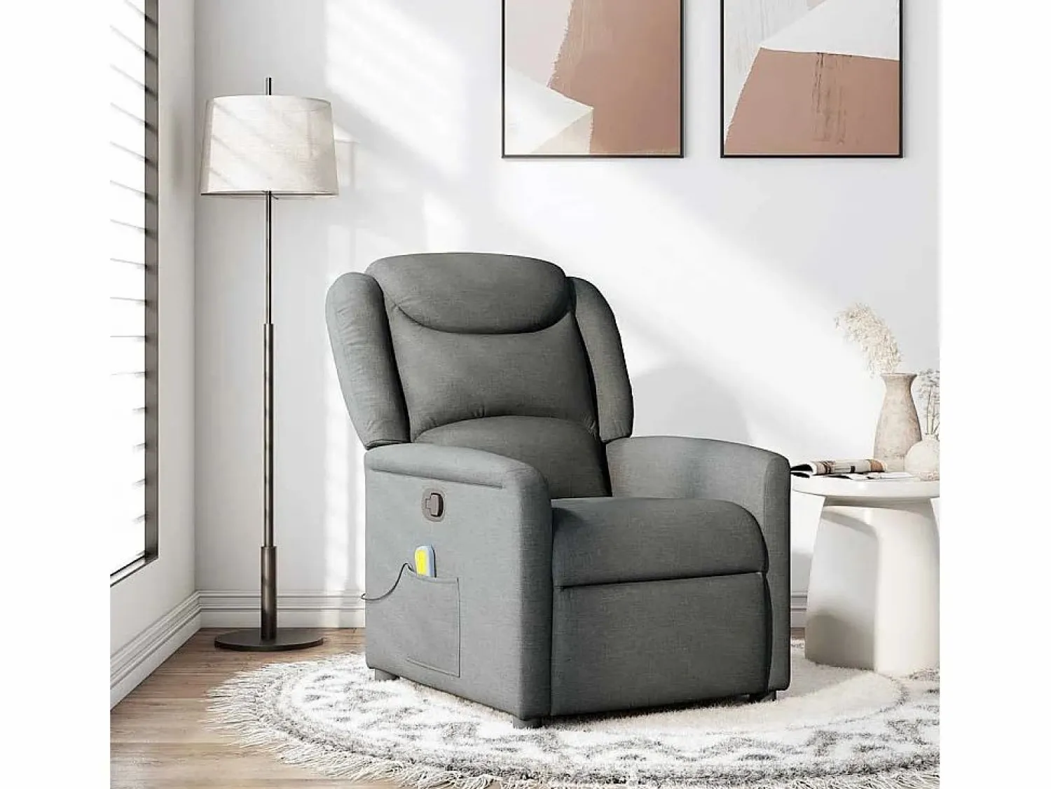 Online Sillón de salón | Silla | Sillón de masaje reclinable de tela gris oscuro SHL7928 Gris antracita