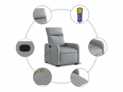 Sale Sillón de salón | Silla | Sillón de masaje reclinable de pie de tela claro SHL5008 Sillón De Masaje
