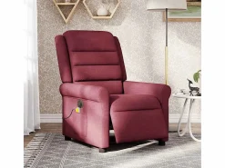 Clearance Sillón de salón | Silla | Sillón de masaje reclinable eléctrico tela tinto SHL7837 Sillón De Masaje