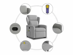 Sillón de salón | Silla | Sillón de masaje reclinable de pie de tela nube SHL7347