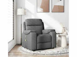 Sillón de salón | Silla | Sillón de masaje reclinable de tela gris oscuro SHL8546
