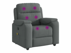 Sillón de salón | Silla | Sillón de masaje reclinable de tela gris oscuro SHL8546