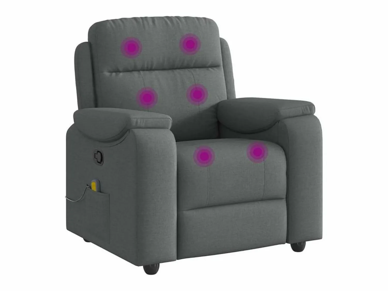 Sillón de salón | Silla | Sillón de masaje reclinable de tela gris oscuro SHL8546