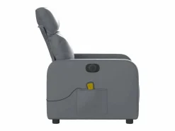 New Sillón de salón | Silla | Sillón de masaje reclinable eléctrico cuero sintético SHL6325 Gris