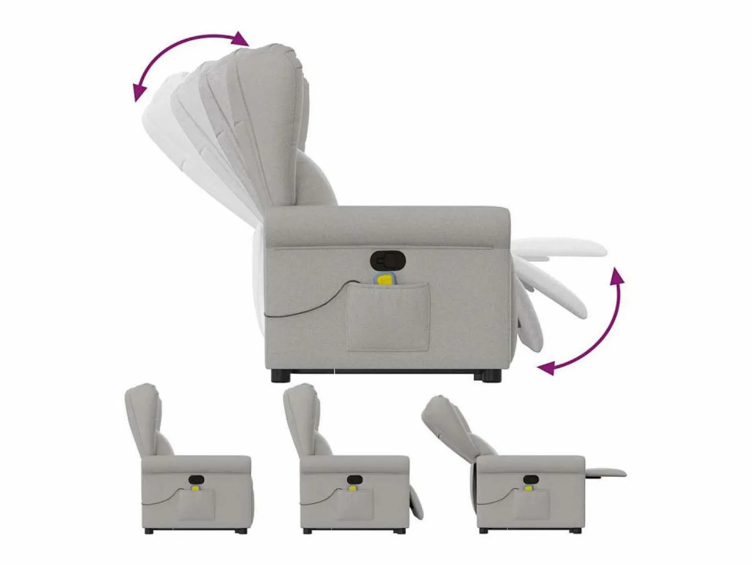 Sillón de salón | Silla | Sillón de masaje reclinable de pie de tela nube SHL6599