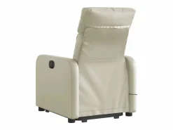 Outlet Sillón de salón | Silla | Sillón de masaje elevable eléctrico cuero sintético SHL7771 Crema