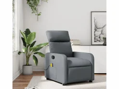 Sillón de salón | Silla | Sillón de masaje reclinable cuero sintético SHL9241 Gris