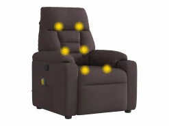 Sillón de salón | Silla | Sillón de masaje reclinable de tela marrón oscuro SHL7401