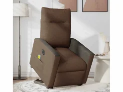Sale Sillón de salón | Silla | Sillón de masaje eléctrico reclinable elevable tela marrón SHL4706 Sillón De Masaje