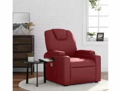New Sillón de salón | Silla | Sillón de masaje reclinable cuero sintético tinto SHL8457 Sillón De Masaje
