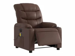 Best Sillón de salón | Silla | Sillón de masaje reclinable eléctrico cuero sintético marrón SHL5281 Sillón De Masaje