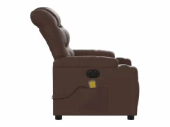 Best Sillón de salón | Silla | Sillón de masaje reclinable eléctrico cuero sintético marrón SHL5281 Sillón De Masaje