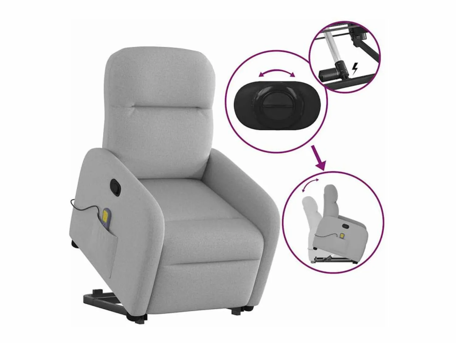Outlet Sillón de salón | Silla | Sillón de masaje reclinable de pie de tela nube SHL7504 Sillón De Masaje