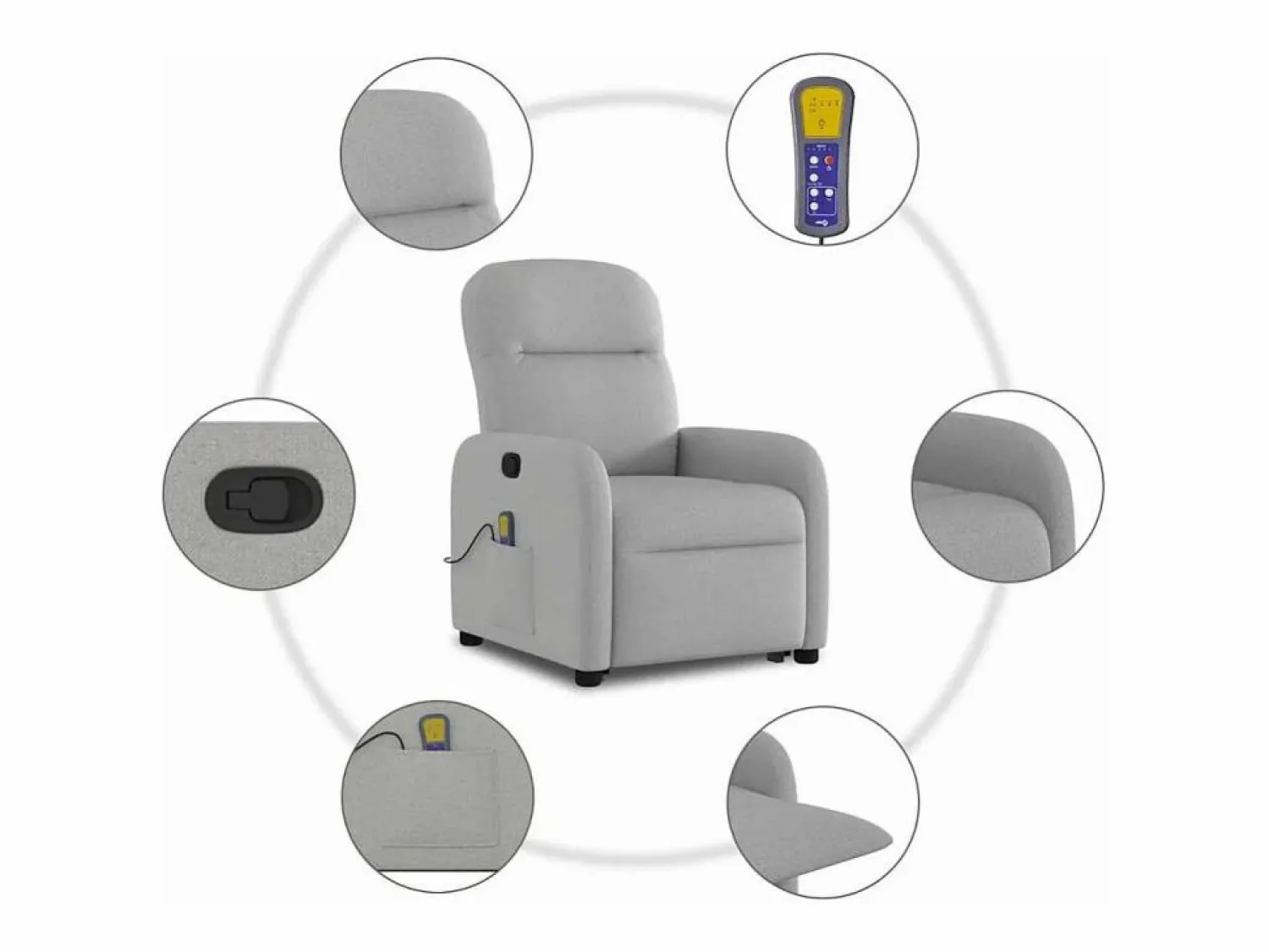 Outlet Sillón de salón | Silla | Sillón de masaje reclinable de pie de tela nube SHL7504 Sillón De Masaje
