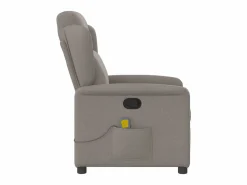 New Sillón de salón | Silla | Sillón de masaje reclinable de tela gris taupé SHL8400 Sillón De Masaje