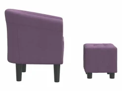 New Sillón de salón | Silla de relax con taburete tela morado SHL2462 Violeta