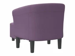 New Sillón de salón | Silla de relax con taburete tela morado SHL2462 Violeta