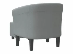 Discount Sillón de salón | Silla de relax con taburete tela claro SHL9830 Gris