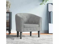 Best Sillón de salón | Silla de relax | Sillón de terciopelo claro SHL3525 Sillón Estilo Cabriolet