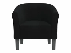 Sillón de salón | Silla de relax | Sillón de tela negra SHL9873