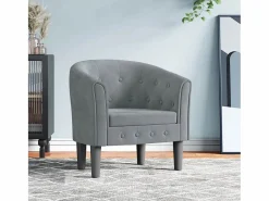Sillón de salón | Silla de relax | Sillón de terciopelo gris oscuro SHL2547
