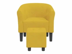 Clearance Sillón de salón | Silla de relax con taburete terciopelo SHL5298 Sillón Estilo Cabriolet